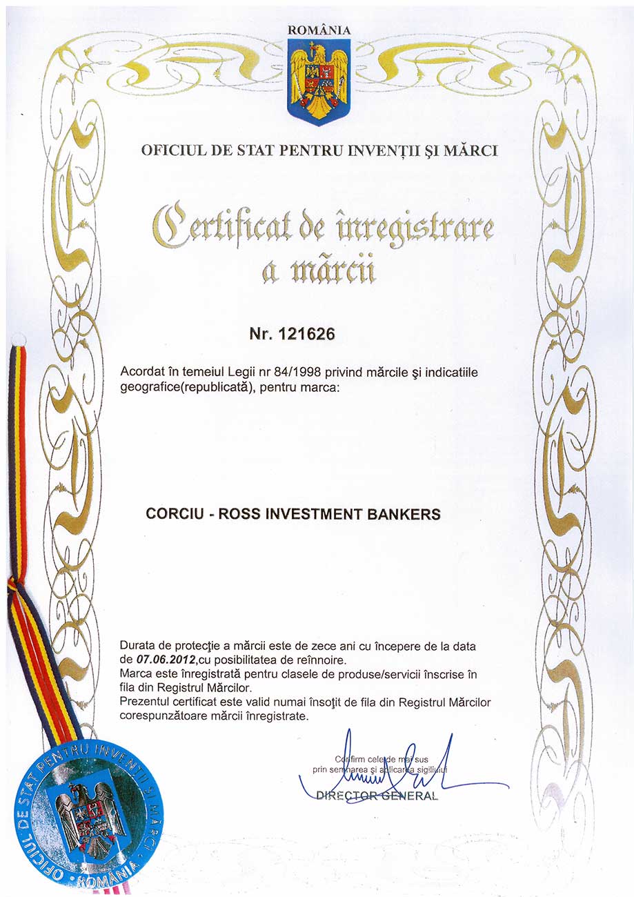 certificate corciu ross